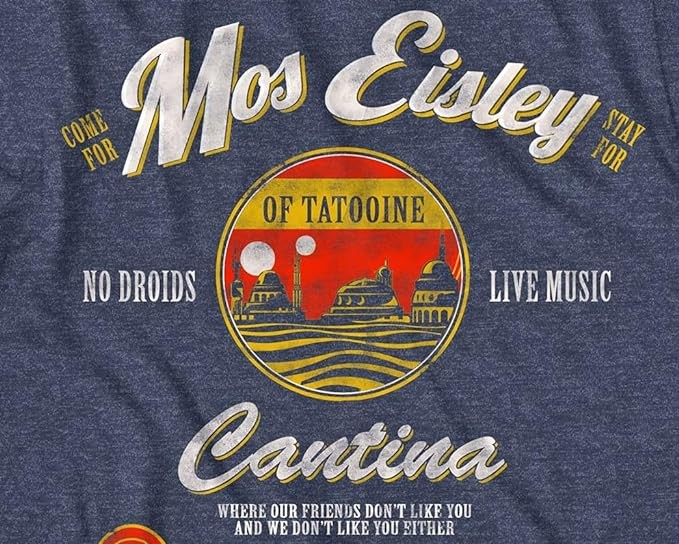 STAR WARS Mos Eisley Cantina Tatooine Men's Adult Graphic Tee T-Shirt