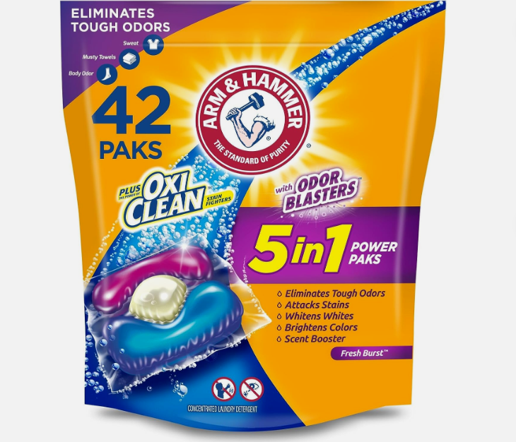 Arm & Hammer plus Oxiclean with Odor Blasters Laundry Detergent 5-IN-1 Power Pak