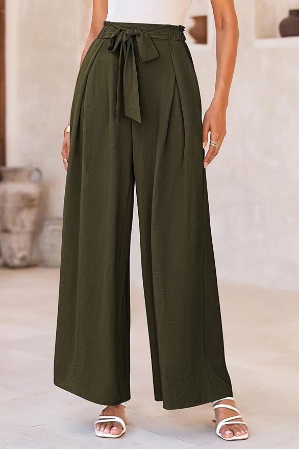 Pretty Garden Womens Wide Leg High Waisted Loose Palazzo Trouser
