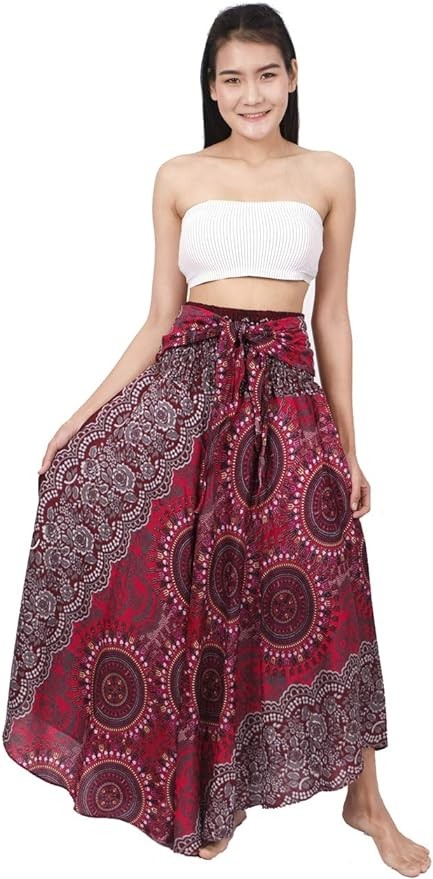 Banjamath® Women's Long Bohemian Style Gypsy Boho Hippie Skirt