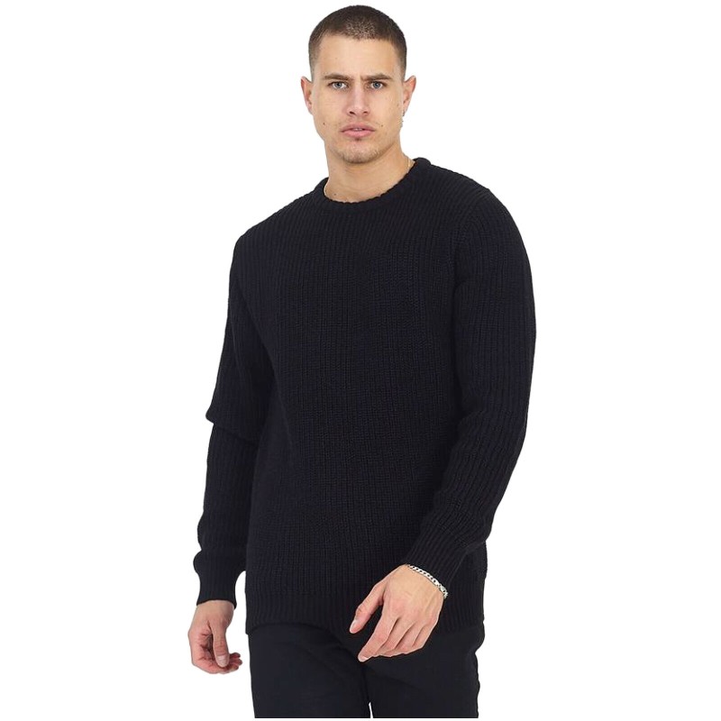 MENS JUMPERS PLAIN CREW NECK CASUAL FORMAL KNITTED WINTER PULLOVER BY BRAVE SOUL