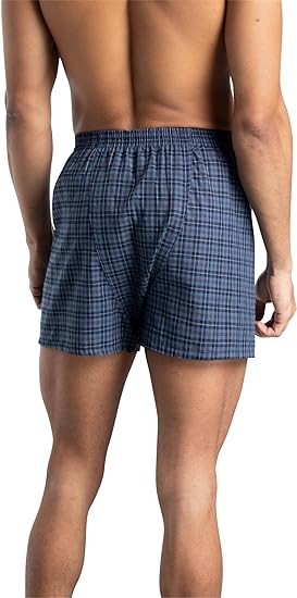 Fruit of the Loom Men's Tag-Free Woven Boxer Shorts, Relaxed Fit, Moisture Wicking, Assorted Color Multipacks