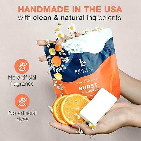 Shower Steamers Aromatherapy - USA Made Mothers Day Gifts, Long Lasting Energy Boost Shower Bombs for Women & Men, Shower Accessories Gift Set, Pampering Spa Gifts for a Relaxing at Home Spa Day